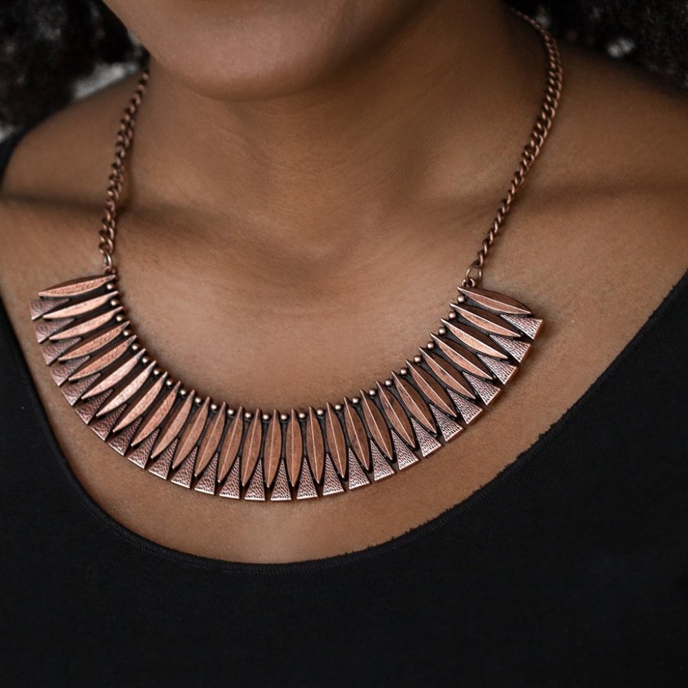 NWT My Main MANE Copper statement necklace with earrings